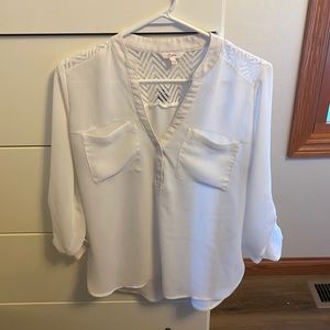 White Sheer Candies Shirt Size Lrg